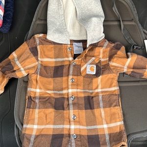 Carhartt boys hooded flannel